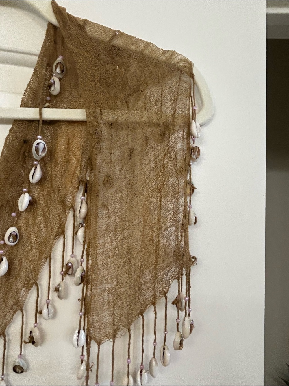 Boho Real Shell Fringe Scarf - Picture 5 of 6